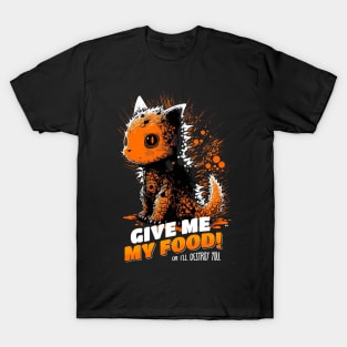 Give Me Food Or I'll Destroy You - Catzilla T-Shirt